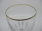 Lenox Firelight Gold Iced Tea Glass  panel Cut  - 8 3 8  X 3  -0204g