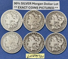 Morgan Silver Dollars Lot Of 6 Different Dates 1879-1902   Exact Coins In Photos
