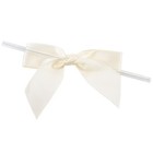 Ivory Satin Pre-tied Decorative Bows - 3  Wide  Set Of 10  Wedding  Christmas