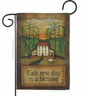 Each New Day Garden Flag Primitive Country Living Decorative Yard House Banner