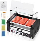 Hot Dog Roller 7 9 Rollers 18 24 Hot Dogs 1350w Grill Cooker Machine W  Oil Tray