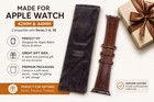 Leather Apple Watch Band 42mm 44mm Genuine Brown Leather Strap Replacement
