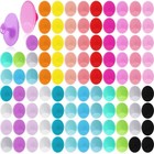 100 Pcs Silicone Face Scrubber Set  Soft Bristle Facial Cleansing Brush For Skin