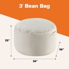  3ft Sofa Bean Bag Chair  Oversized Beanbag For Adults With Soft Removable Cover