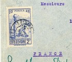 Ivory Coast Sc 145  71  157-abidjan-1  juin 37-air Mail-to Paris-25 vi 37-backst