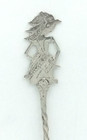 Vintage Antique Sterling Silver Native American Dancer Twist Handle Fruit Spoon