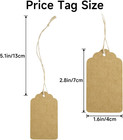 200pcs Price Tags With String Attached     2 7x1 5 In Blank Kraft Paper Gift Tag 