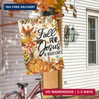 Fall Thanksgiving Jesus House Flag 28 X 40 Inch Double Sided