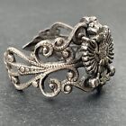 Poland Ring Polish Jewelry Vintage Old Pot Metal Rare Eagle Army