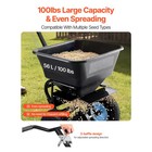 Uimoso 100lb Walk-behind Broadcast Spreader Adjustable 0-9 8ft Width Fertilizer