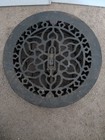Antique Cast Iron Heat Vent Floor Register Cover Grate W louvers