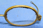 Antique Early Brass Tone Franklin Looking Eyeglasses Sliding Temples Spectacles