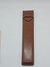 Vintage Lafayette Model F-341 Bamboo Slide Rule W  Brown Leather Sleeve   Manual
