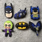     6-pack Batman For Crocs Shoe Charms Dc Comics Fan Robin Joker Batmobile Gotham