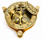 Vintage Brass Sundial Compass Antique Nautical Maritime Pocket Compass Desk Gift