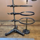    antique A h t  Co  Cast Iron Lab Stand Retort Rings Clamps Bunsen Burner Appara