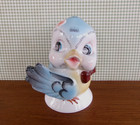 Vintage Lefton Style Bluebird Bank Rhinestone Eyes By Cracker Barrel   Kitschy