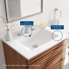 Modway Cayman Modern 24  Bathroom Sink In White With Rectangular Basin