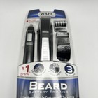 Wahl Beard Battery Trimmer With Nose   Ear Trimmer 5537-1801 Black Brand New