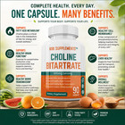 Choline Bitartrate 900mg Per Serving Brain Memory Booster Nootropic Fatty Liver