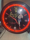 Sailor Jerry Rum Tiki Hula Girl Bar Red Neon Style Retro Led Clock Sign Works