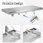 Toriexon Folding Concession Shelf 24  X 12   Stainless Steel Drop Down Foldin   
