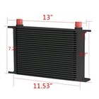25 Row An10-10an Aluminum Oil Cooler Kit With Filter Relocation Black Set