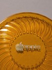 Rare Vintage Apple Computer Logo Round Plastic Coaster Orange Collectible Usa