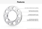 5mm Hubcentric Wheel Spacers   5x100   54 1mm Bore   Fits Lexus Scion Toyota
