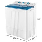 20lbs Electric Home Apartment Twin Tub Washing Machine Spinner Cycle Semi-auto
