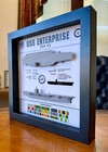 Uss Enterprise Memorial Display Shadow Box  Cvn-65  9  X 9   Black