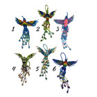 Beaded Hummingbird Figurine Ornament     Handmade Native D  cor Many Colors