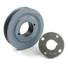 Cast Iron 4 75  Single Groove Pulley Belt A Section 4l With 1  Sheave Bushing