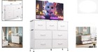 Stylish 7-drawer Chest Of Drawers   Tv Stand - White Finish  Easy Assembly