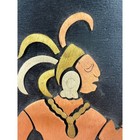 Vintage Rey Maya Divorced Mixed Metal Mayan Aztec Art Copper Brass Wall Decor