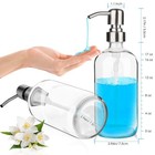 Heavy Duty Glass Soap Dispenser  Clear Refillable Bottle With Sturdy Pump