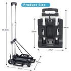 Folding Hand Truck Dolly Cart Wheels Luggage Cart Trolley Moving Luggage Trolley