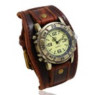 Male Watch Band For Men Punk Vintage Bracelet Wristwatch Wide Leather Strap