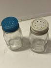 Vintage Ball Mason Jar Glass Salt And Pepper Shakers Cottagecore Farmhouse
