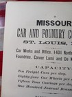 1873 Print Advertising Missouri Car   Foundry Railroad Freight Cars St Louis Mo