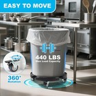Humagineer Trash Can Dolly Wheels  Adjustable 15-19 Inch Round Roller Black