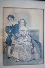 1800s Godey s Woman Fashion Print W Frame Art