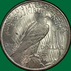 1922 Peace Dollar Almost Uncirculated Au Coin  Scratch  50710