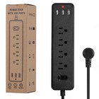 Multi Outlet Wall Mountable Usb Surge Protector Power Strip With Usb Ports Plugs