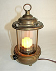 Vintage Brass Nautical Maritime Ship Lantern Style Electric Lamp Hanging Stand