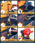Tool Bench With Realistic And Drill  Construction Workbench Toys For Toddlers   