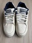 Vintage Macgregor Leather Sneakers Shoes Made In Usa White Navy Mens Size 9