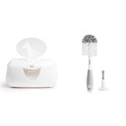 Munchkin   Warm Glowtm Wipe Warmer And Bristletm Bottle Brush  White And Grey