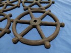 Lot Of 4 Vintage 8 1 4  Steampunk Cast Iron Valve  Handle Wheel Industrial 