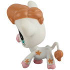 Lps  877 Jersey Cow Littlest Pet Shop 2007 White Brown Gen 2 Blue Eyes No Mag Vg